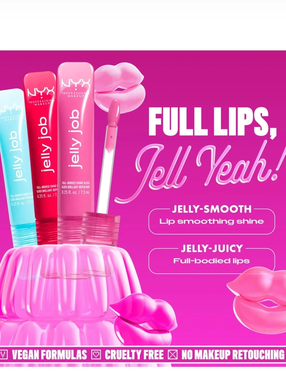 NYX JELLY JOB FULL-BODIED HIGH SHINE GLOSS IN ORANGE YA JELLY? 7.5ml BRAND NEW